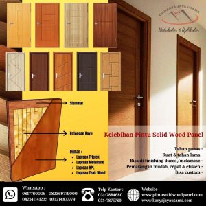 Pintu Solid Wood Panel | Pintu Rumah Minimalis