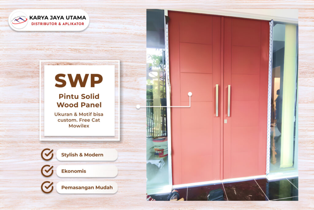 Pintu SWP (Solid Wood Panel) Kupu Tarung - Tipe Router Unfinished