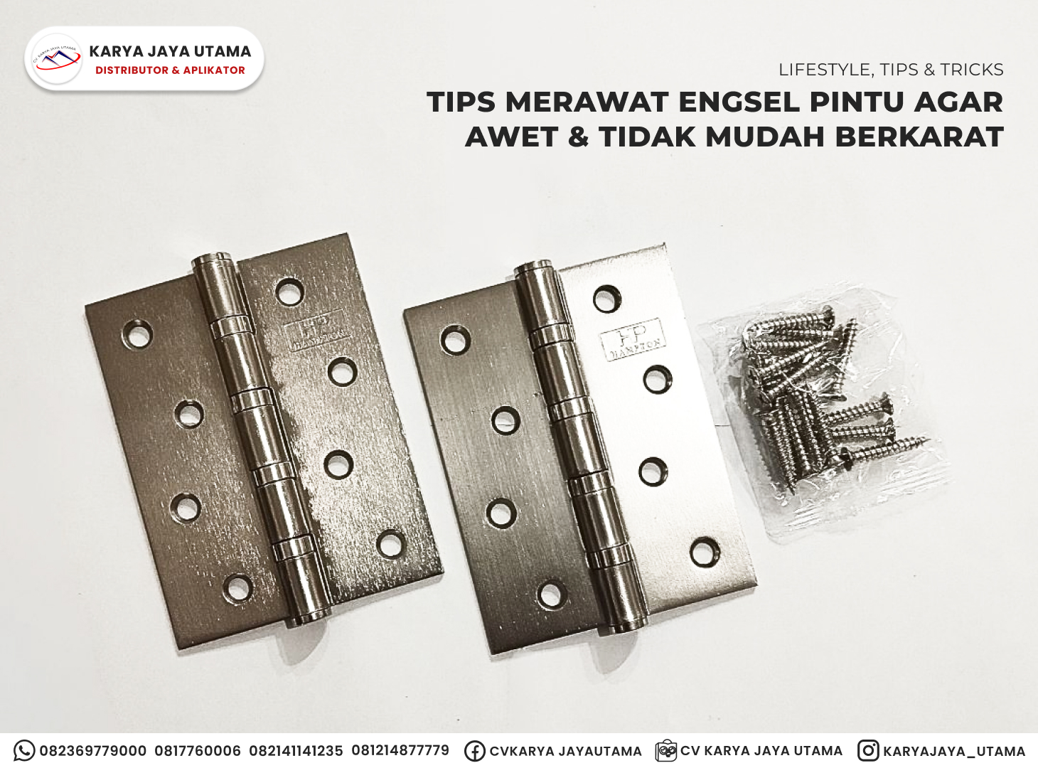 Tips Merawat Engsel Pintu Agar Awet dan Tidak Mudah Berkarat