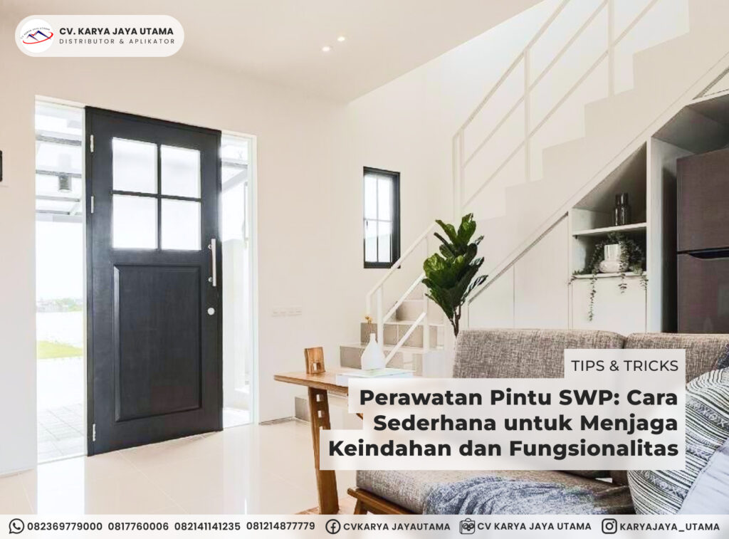 Pintu solid wood panel untuk pintu utama rumah tinggal